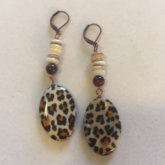 Animal Print Earrings on Copper